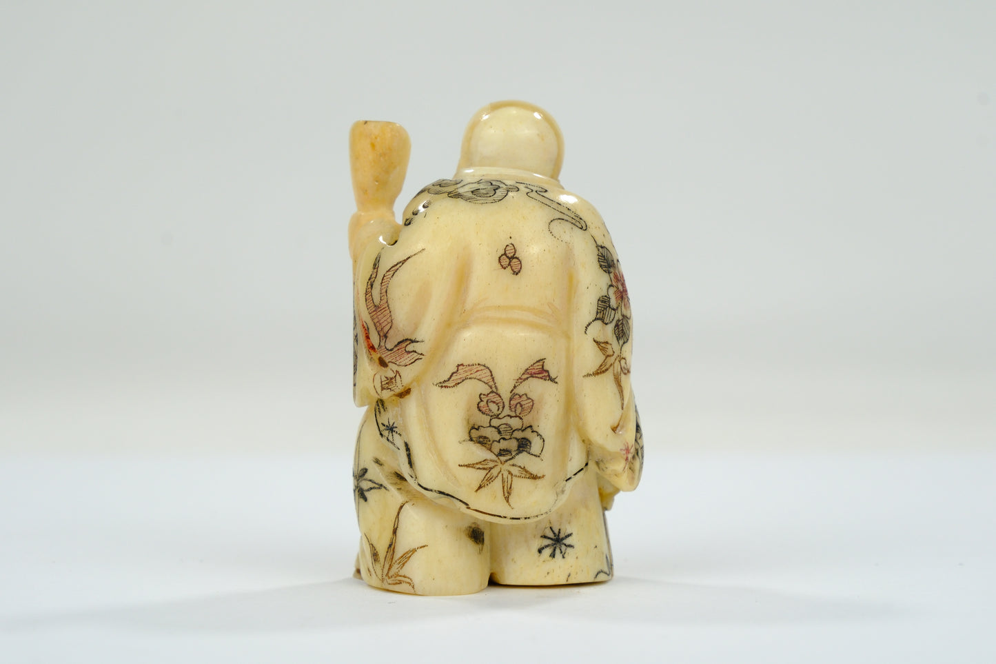 Vintage Chinese Figurine / Netsuke Hand Carved Oxbone ~2”H