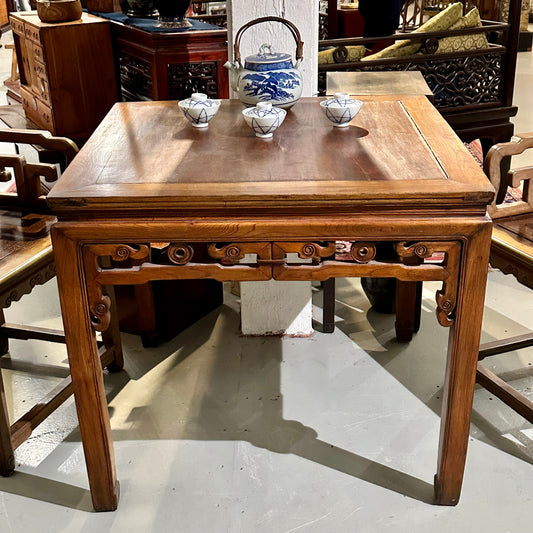 Antique Chinese Qing Dynasty Dining / Mahjong Table 38"x32"H (local pickup only)