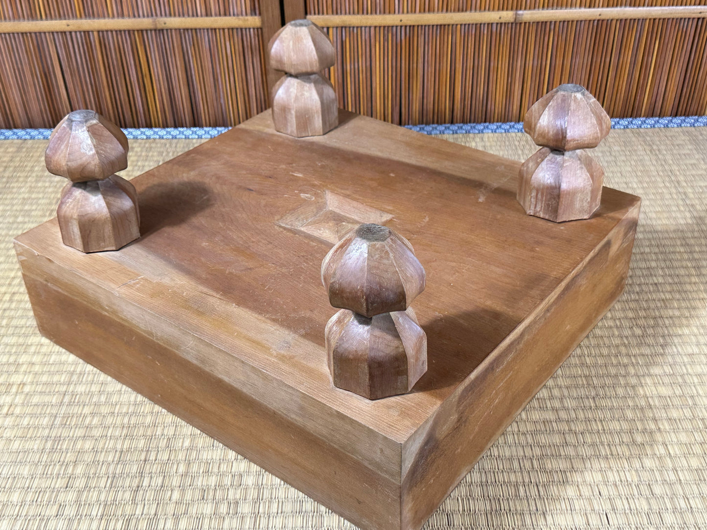 Vintage Japanese Goban 4.5" (12cm) Thick Go Game Board Floor Board C3