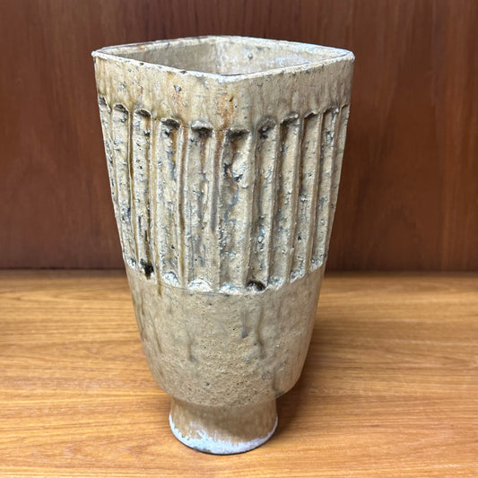 Vintage Japanese Showa Era (mid 20th) Hand Thrown Vase Ikebana