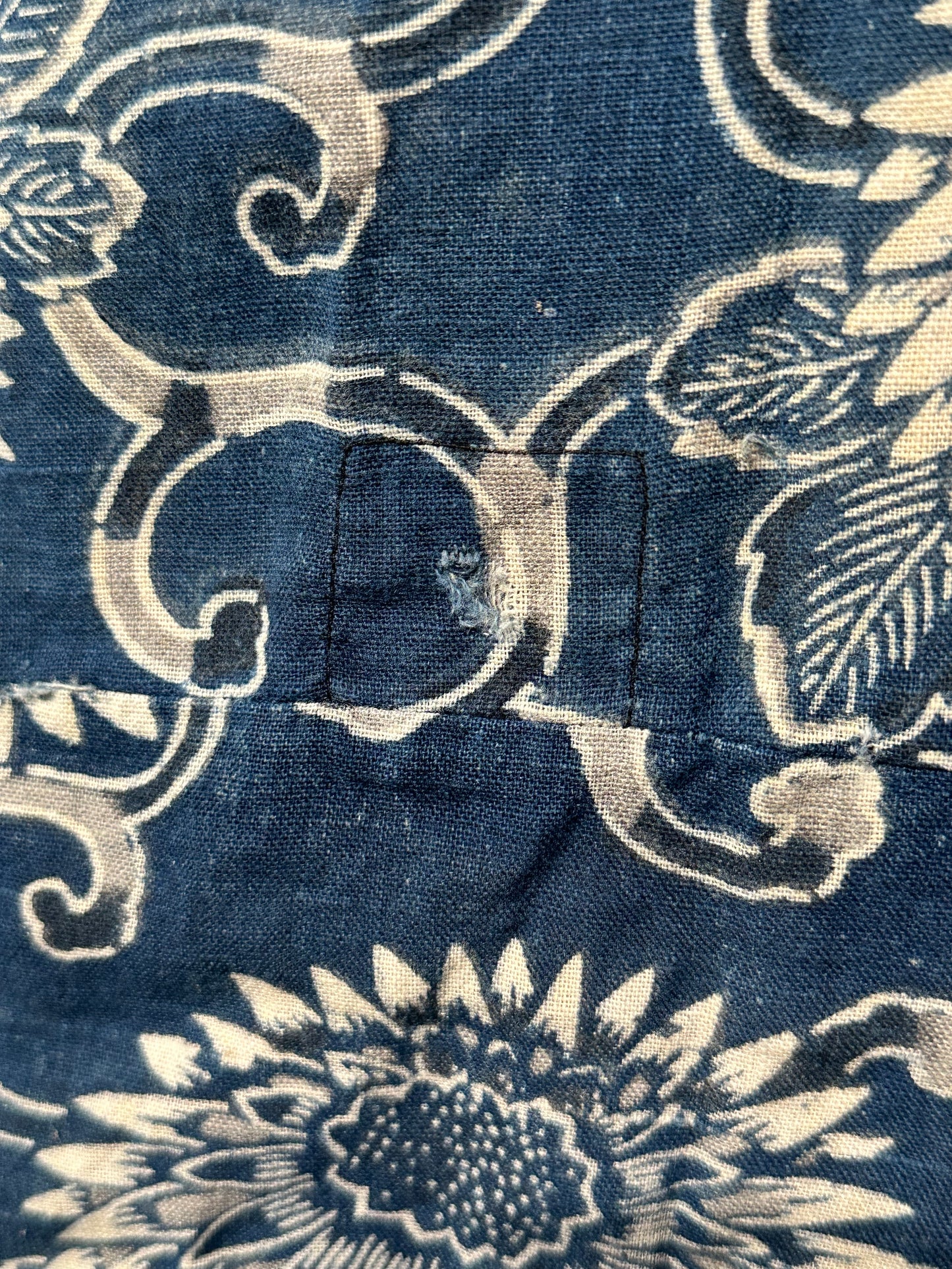 Antique Japanese 19th Century Textile - Katazome Indigo  38"x72" #70