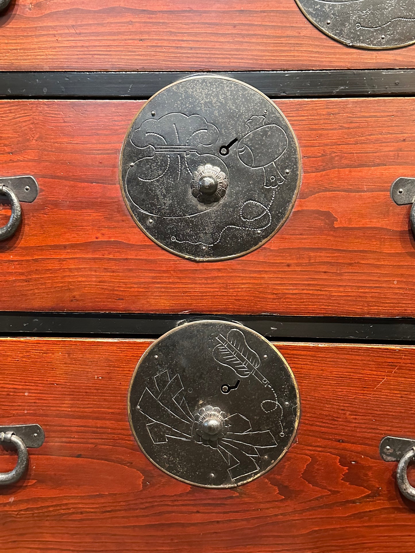 Antique Japanese Meiji Period Ishōdansu Clothing Chest with Safe c1880s LS#126