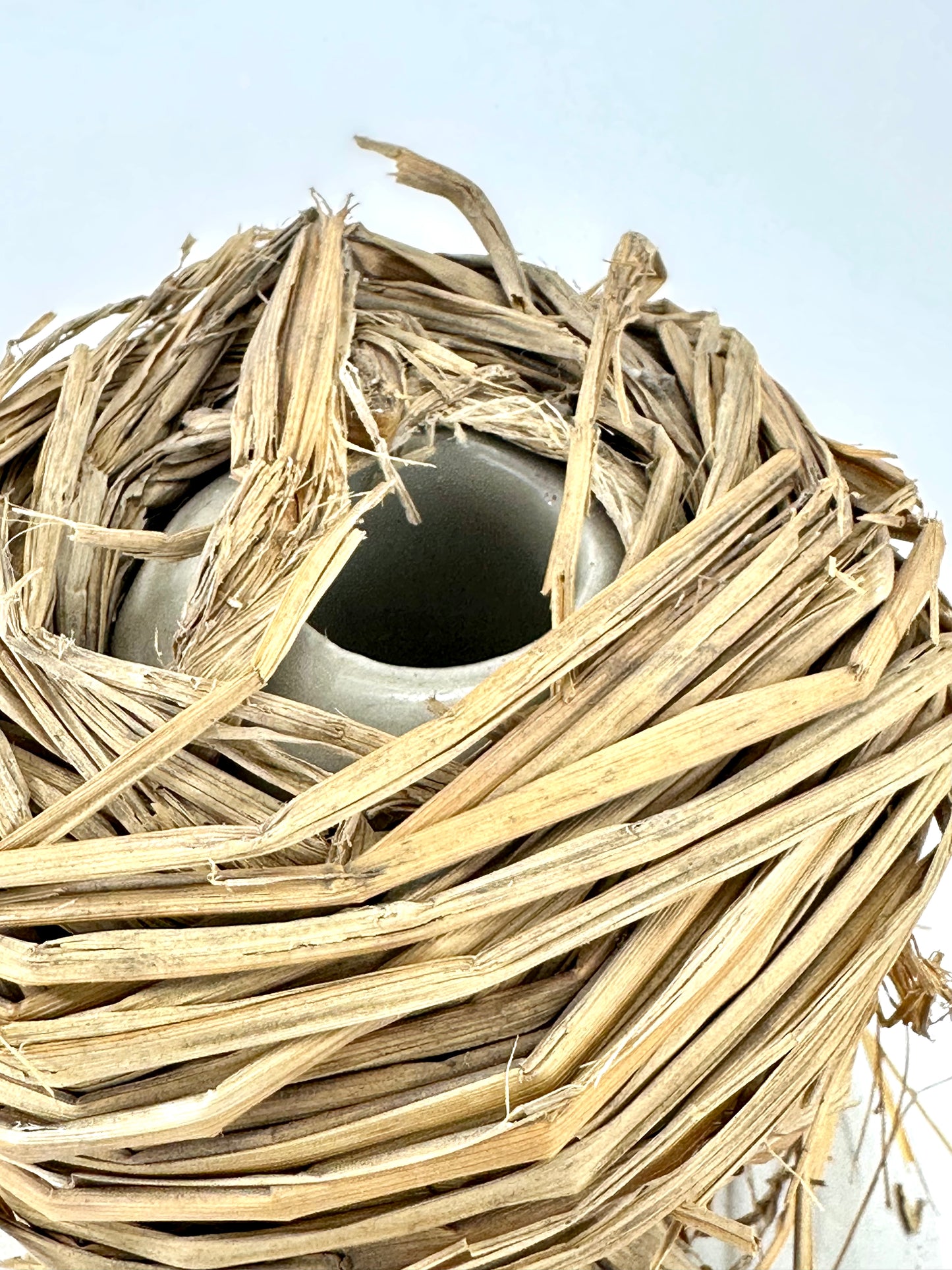 Antique Japanese 1800's Tokkuri Sake Jug Calligraphy Ceramic Vase 10" "Shinzou"