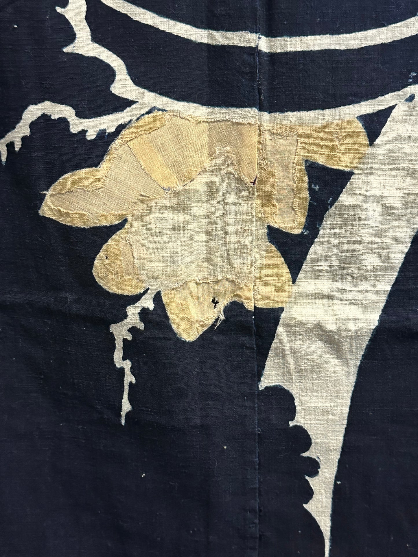 Antique Japanese 19th Century Textile - Tsutsugaki 51"x58"