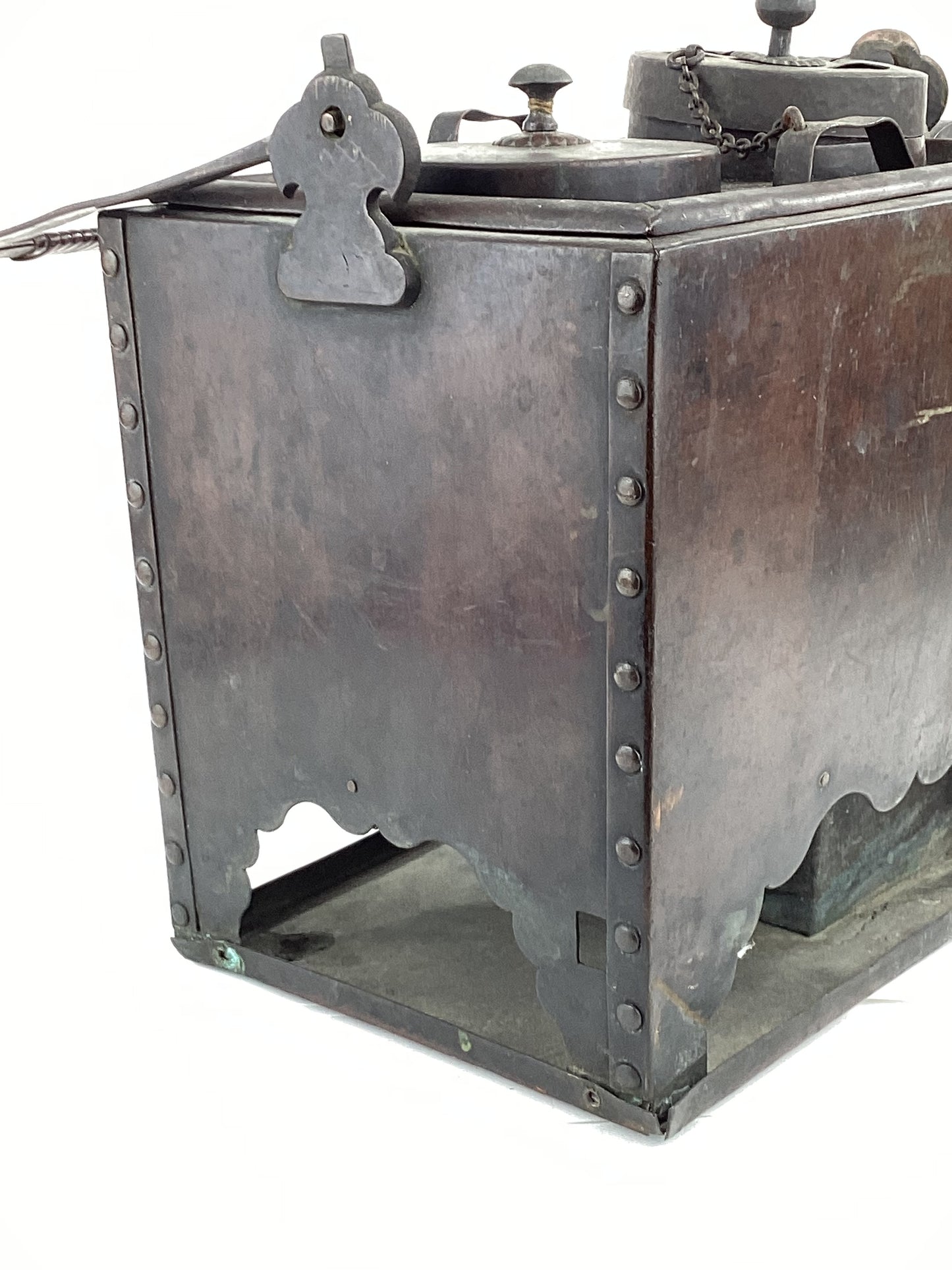 Antique Japanese Charcoalheated Copper Sake Bottle Warmer