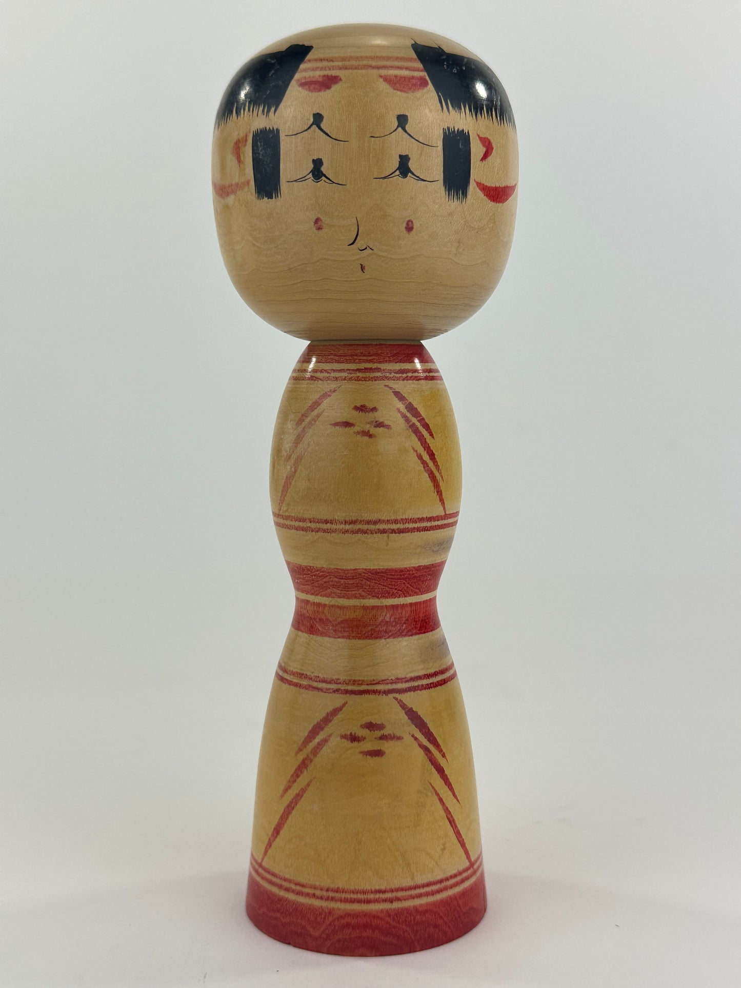 Vintage Japanese Kokeshi Wooden Doll Signed by Maker 7"