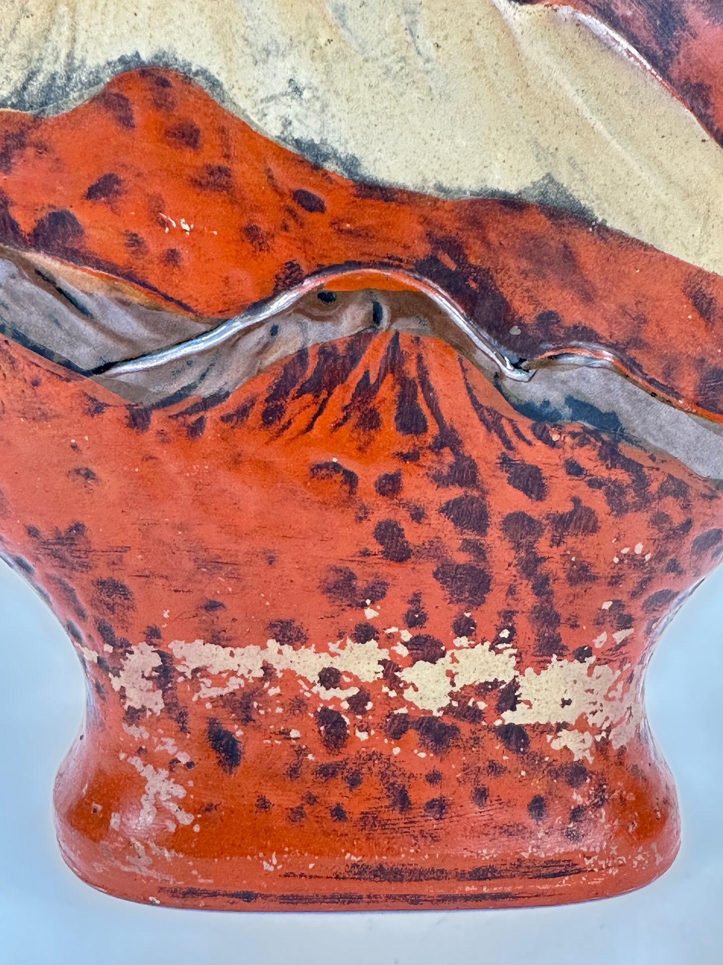 Japanese Meiji Era Sumida Gawa Ceramic Vase/Vessel Inoue Ryosai (c.1900) LS#076