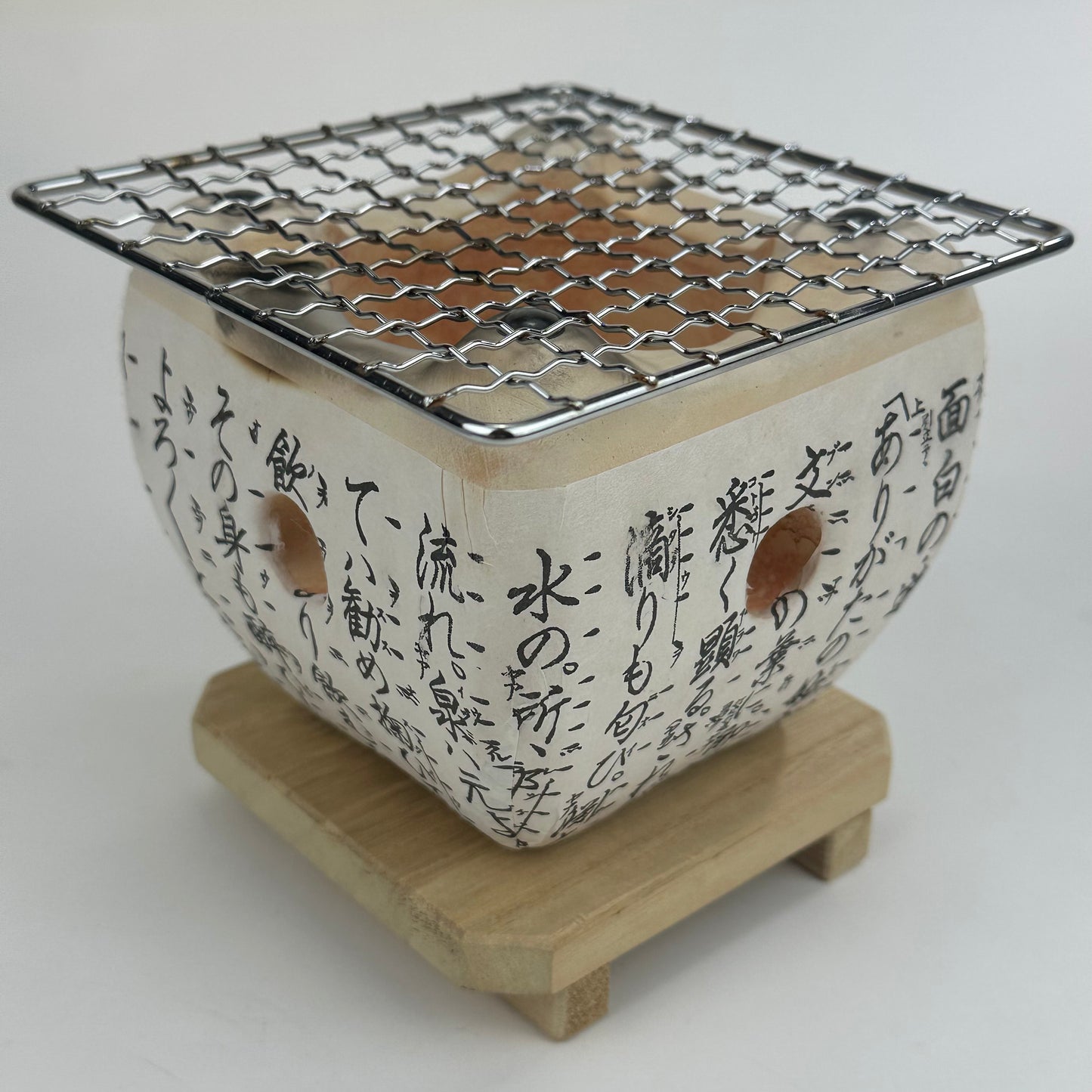 Vintage Japanese Mini Tabletop Grill Hibachi Stove BBQ 6"x6"