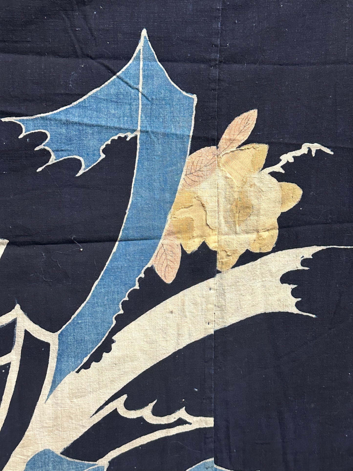 Antique Japanese 19th Century Textile - Tsutsugaki 51"x58"