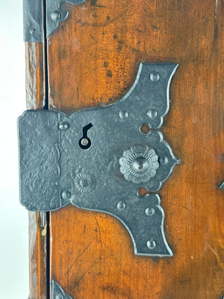 Antique Japanese Funadansu Ship Chest Sugi Iron Hardware Edo Period Custom Stand c1840 21"H