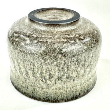 Japanese Handmade Banko Ware Chawan Matcha Tea Bowl Moegi Ash Grey Green Glaze NEW 5"