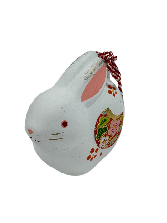 Japanese Zodiac Animal Rabbit Small Ceramic Bell 2”