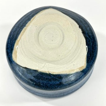 Japanese Handmade Mino Ware Chawan Matcha Tea Bowl Ai Yohen Blue Flambe Glaze NEW5"