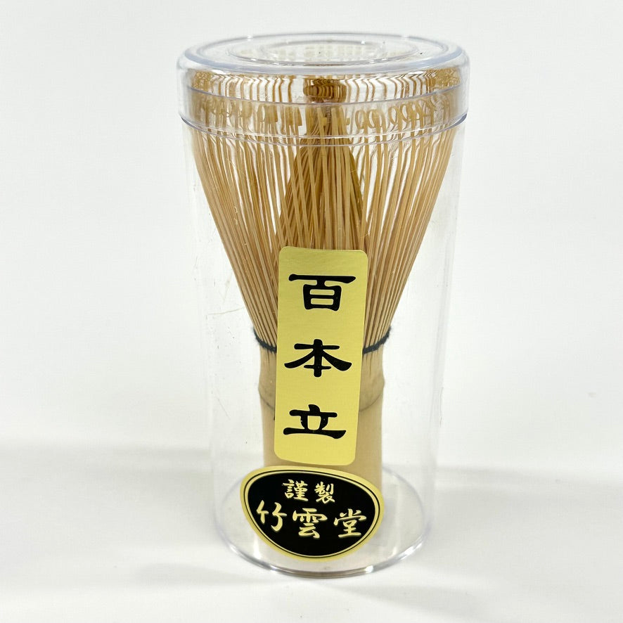 Japanese Style Handmade Bamboo Matcha Chasen Tea Whisk 100 Prong Hyappondate Chikundo NEW 4.5"H
