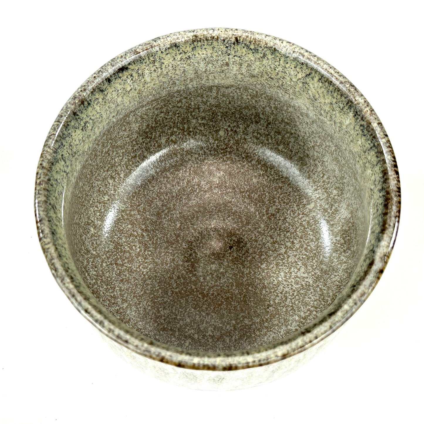 Japanese Handmade Banko Ware Chawan Matcha Tea Bowl Moegi Ash Grey Green Glaze NEW 5"