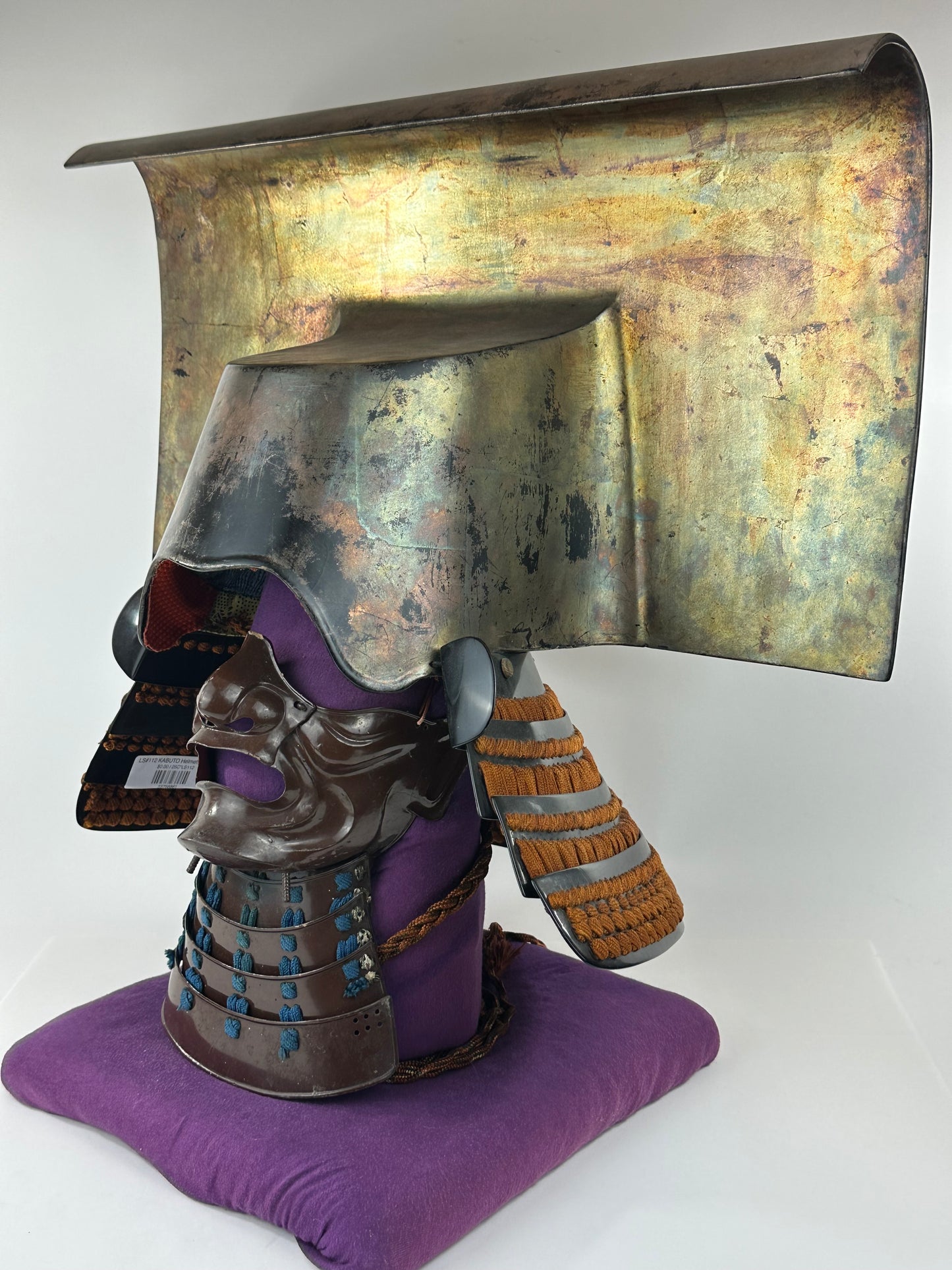 Antique Japanese Kabuto Helmet Bushido Edo Period Ichinotani Kawari Cliff Style LS#112