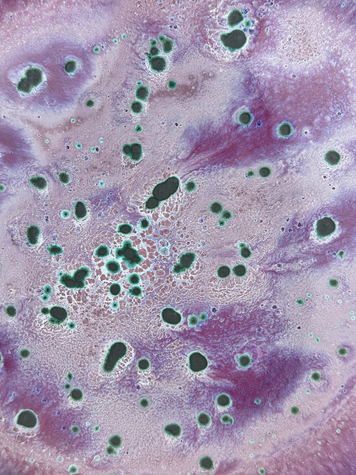 Rare Matsuyama Gaei c1950's Peacock Glaze Plate Japanese Hand Thrown 12”