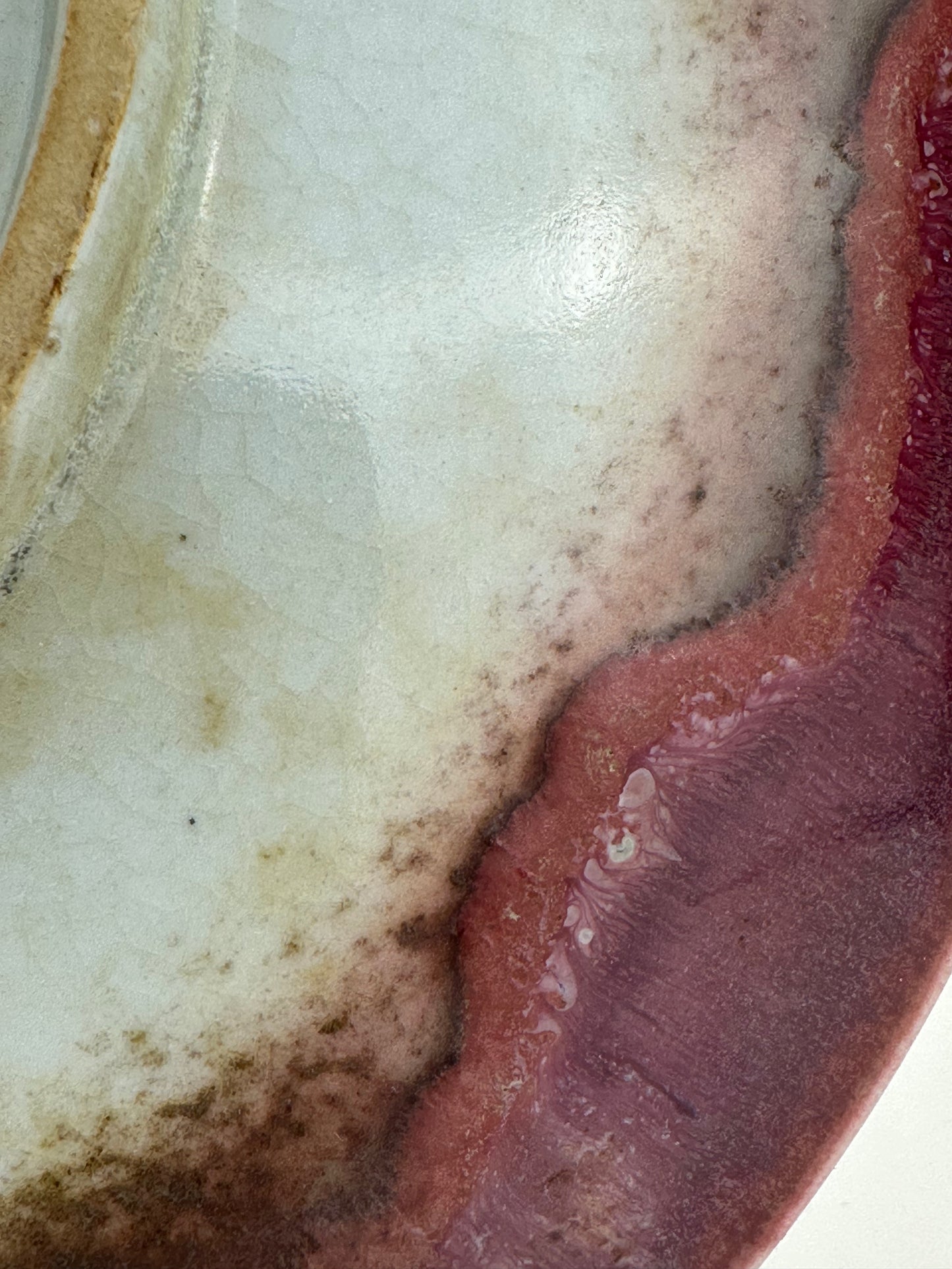 Rare Matsuyama Gaei c1950's Peacock Glaze Plate Japanese Hand Thrown 12”