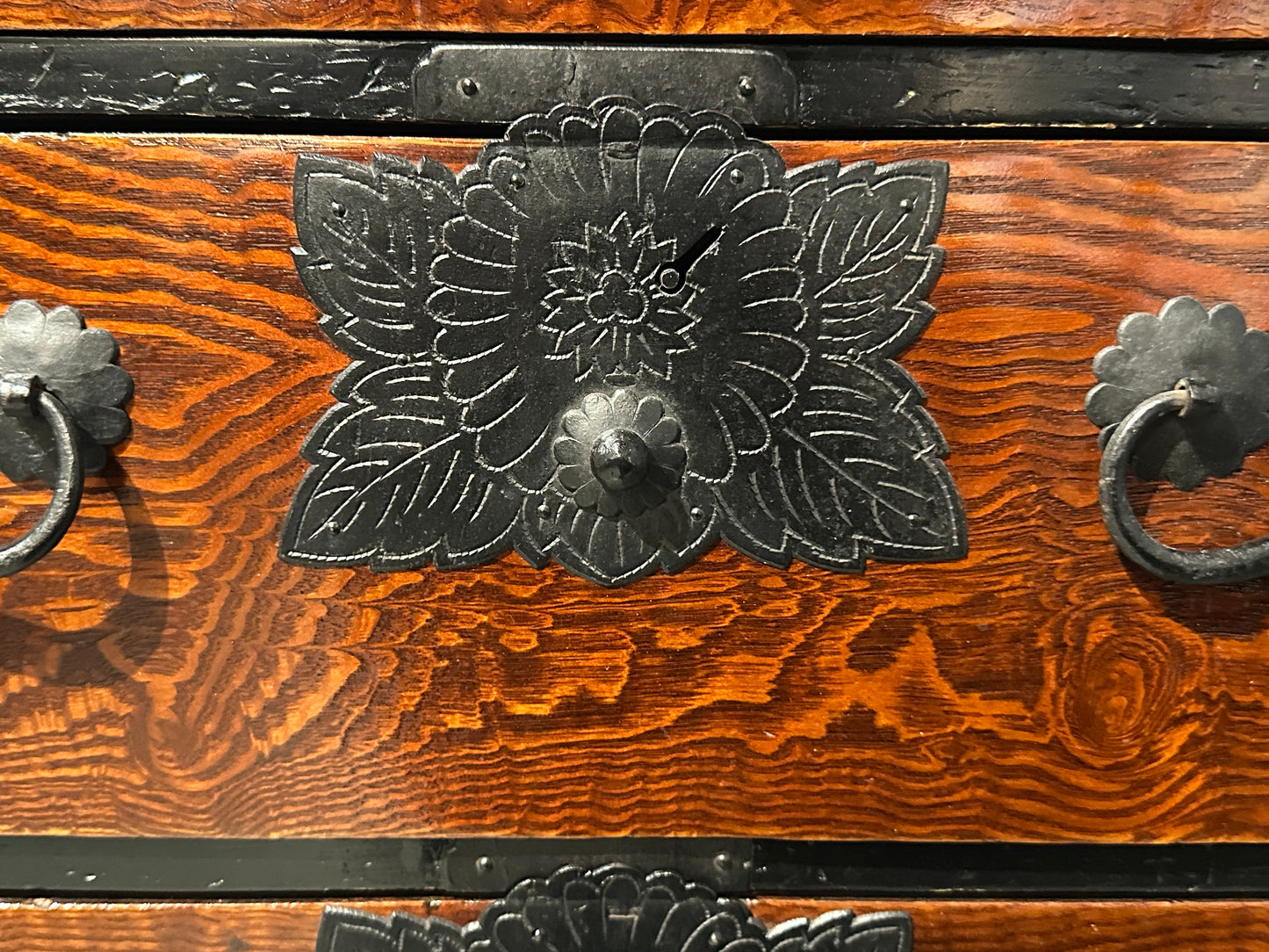 Antique Japanese Sendai Ishodansu Clothing Tansu Keyaki & Sugi Chest 39"H LS#124