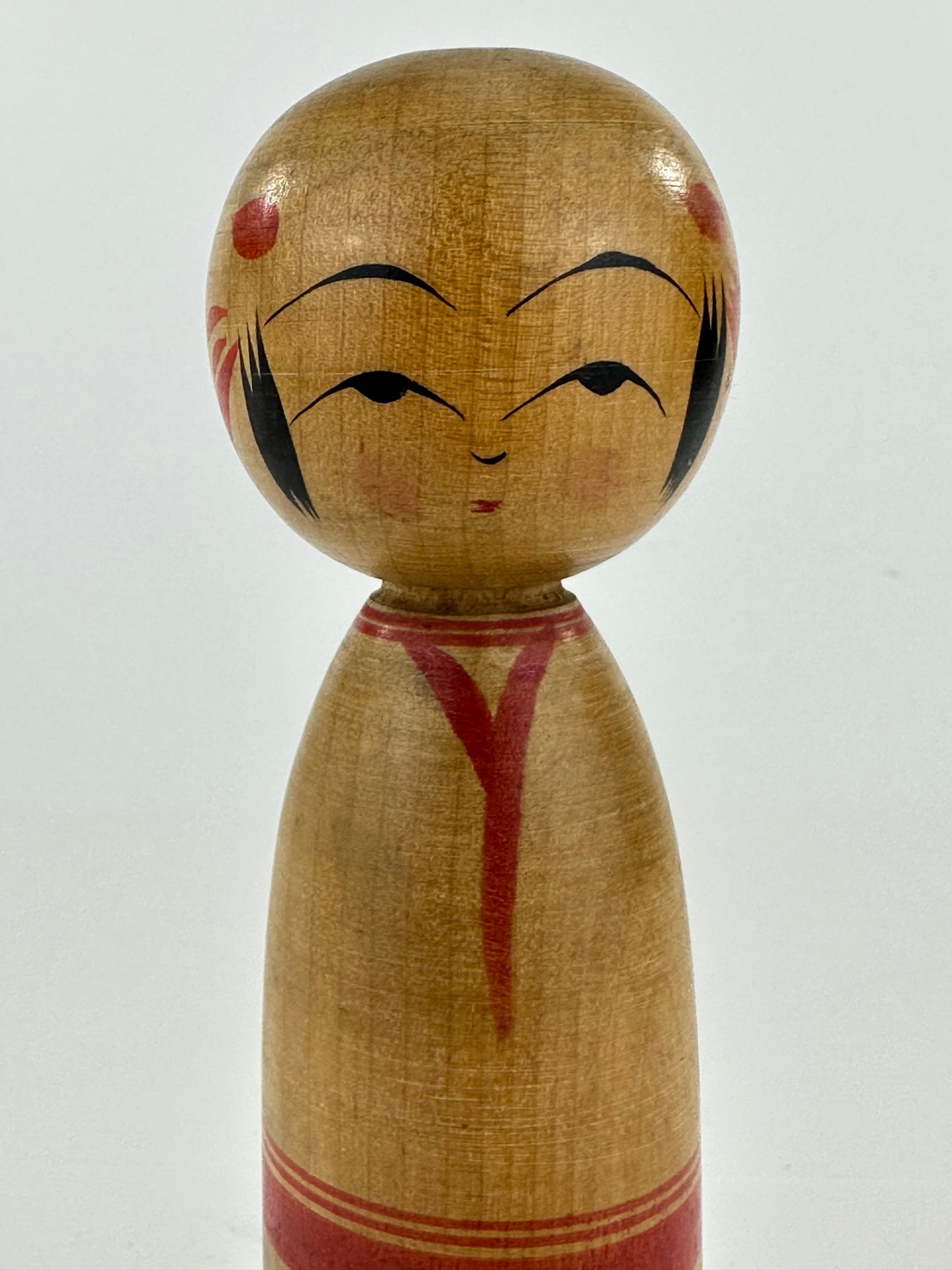 Vintage Japanese Kokeshi Wooden Doll Signed by Maker 7"