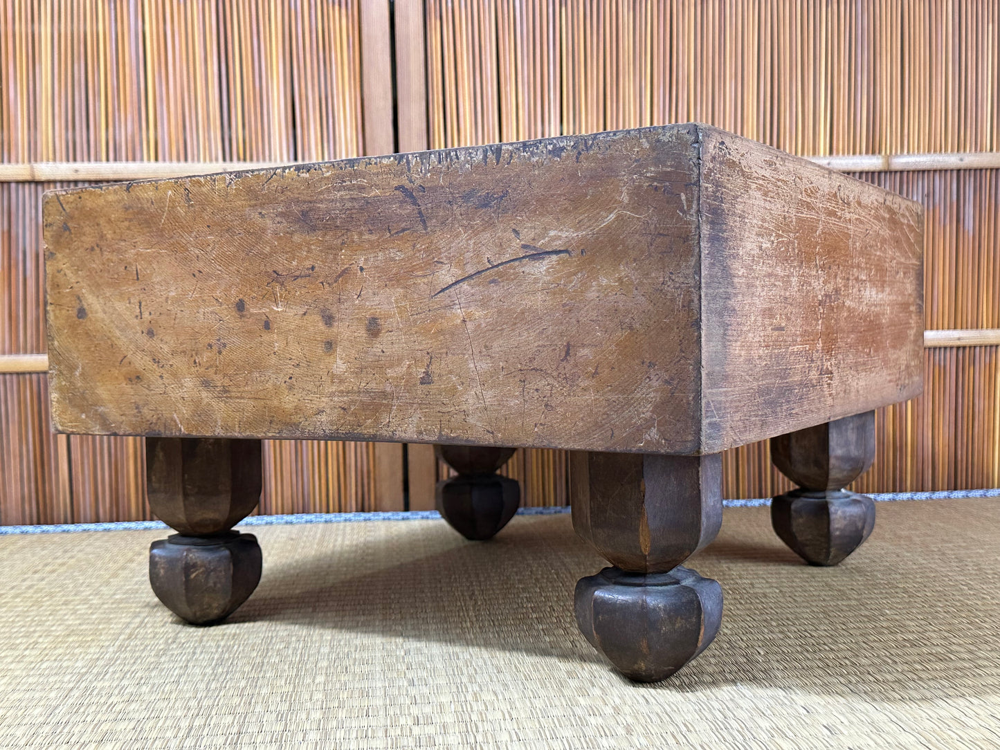 Vintage Japanese Goban 5.5" (14cm) Thick Go Game Board Floor Board D4