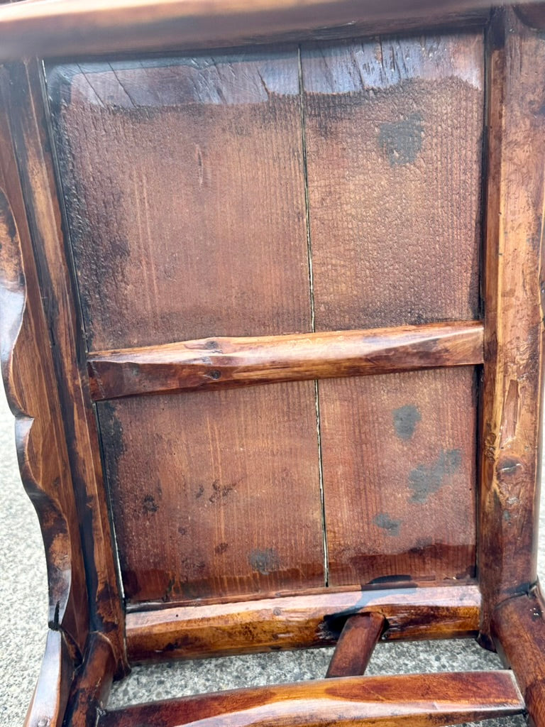 Antique Chinese Elm Yoke Back Official's Hat Chair Guanmaoyi Late Qing Dynasty 38"H LS#139