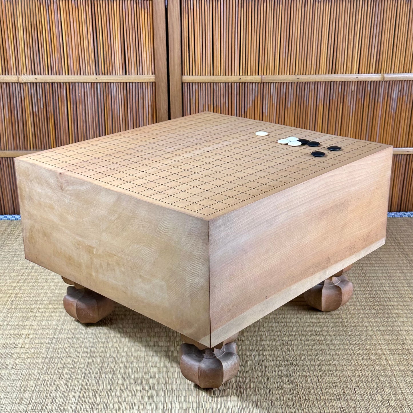 Vintage Japanese Goban 7" (17.5cm) Thick Go Game Board Floor Board A1