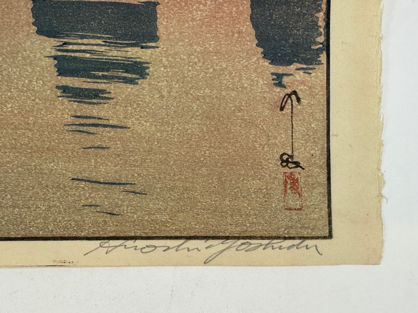 Hiroshi Yoshida (1876-1950) Woodblock Print "Abuto in the Morning" 1930 Original