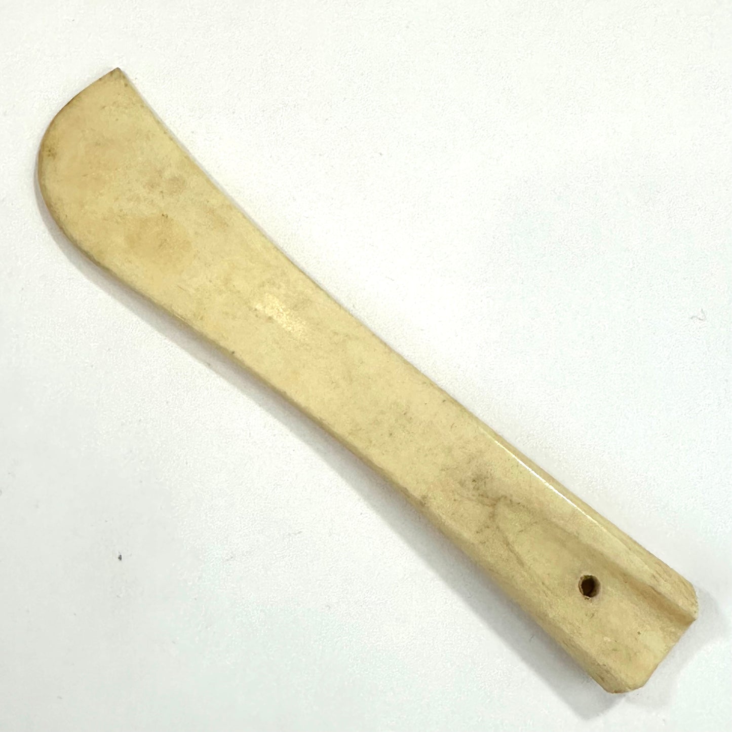 Antique Japanese Hera Fabric Oxbone Tool Scrolling Creasing Marking Sewing 4.5”