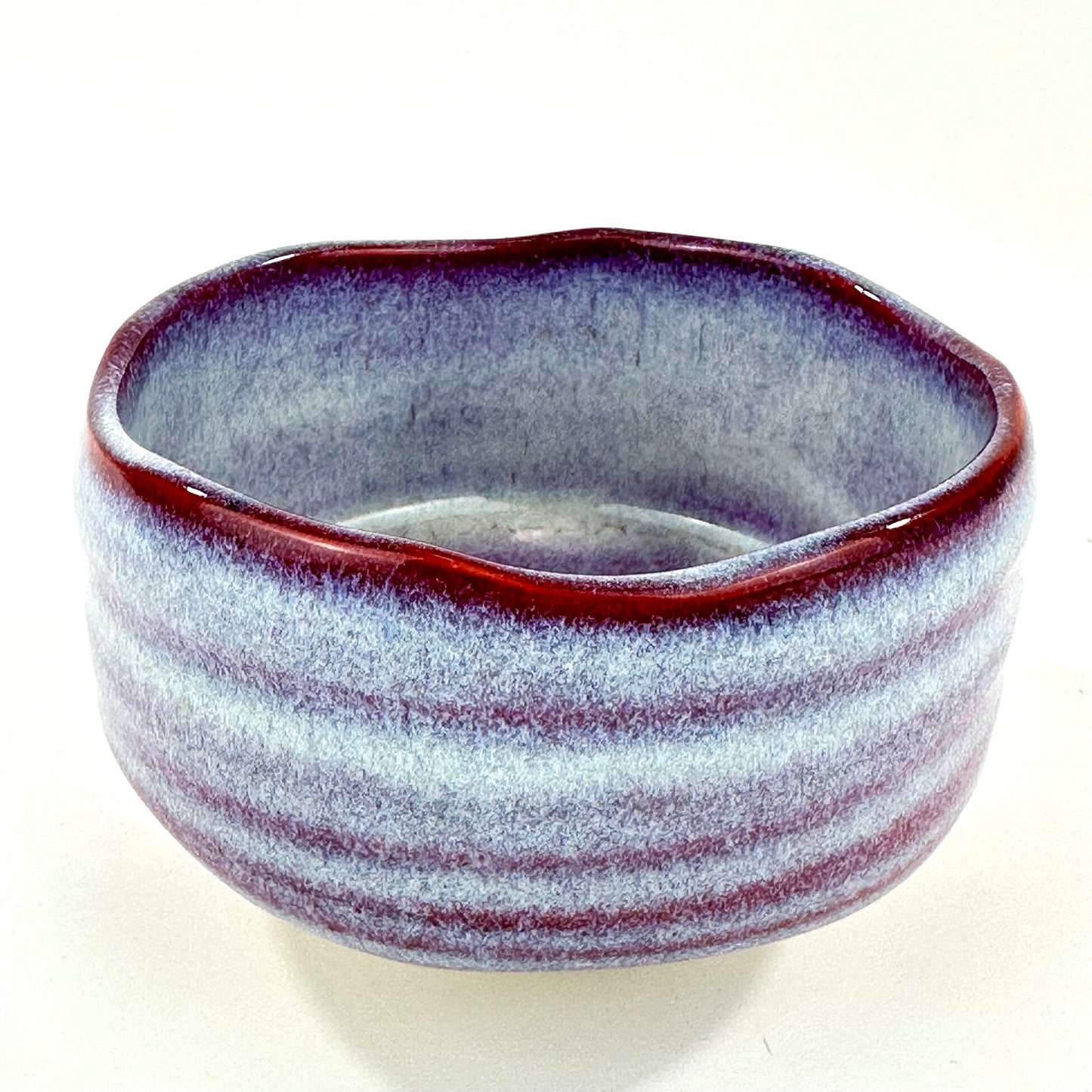 Japanese Handmade Chawan Matcha Tea Bowl Sakura Unofu Cherry Blossom Pink Purple Glaze NEW 5"