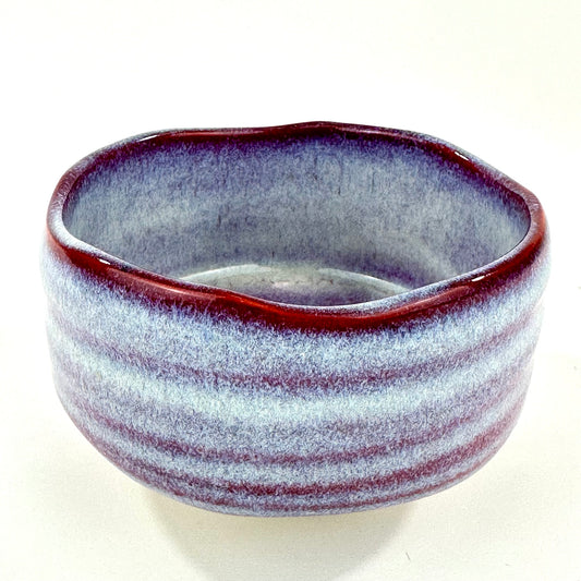 Japanese Handmade Chawan Matcha Tea Bowl Sakura Unofu Cherry Blossom Pink Purple Glaze NEW 5"