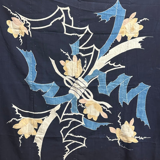 Antique Japanese 19th Century Textile - Tsutsugaki 51"x58"