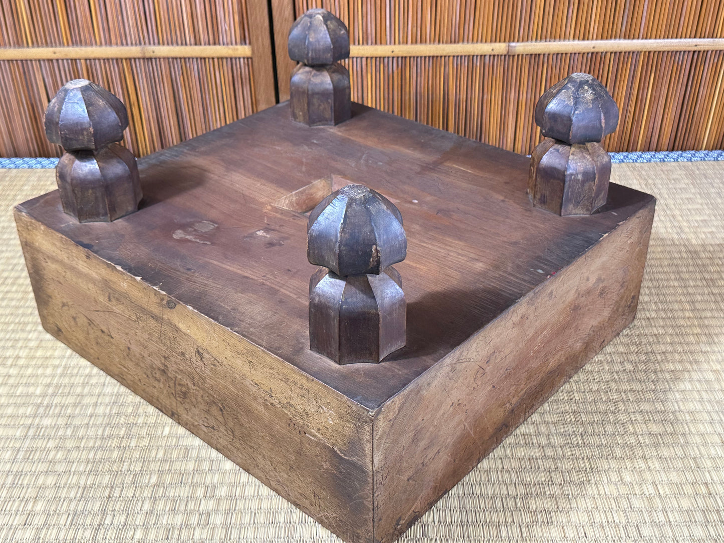 Vintage Japanese Goban 5.5" (14cm) Thick Go Game Board Floor Board D4