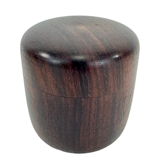 Japanese Quince Wood Natsume Tea Caddy Natural Grain Finish 2.5"
