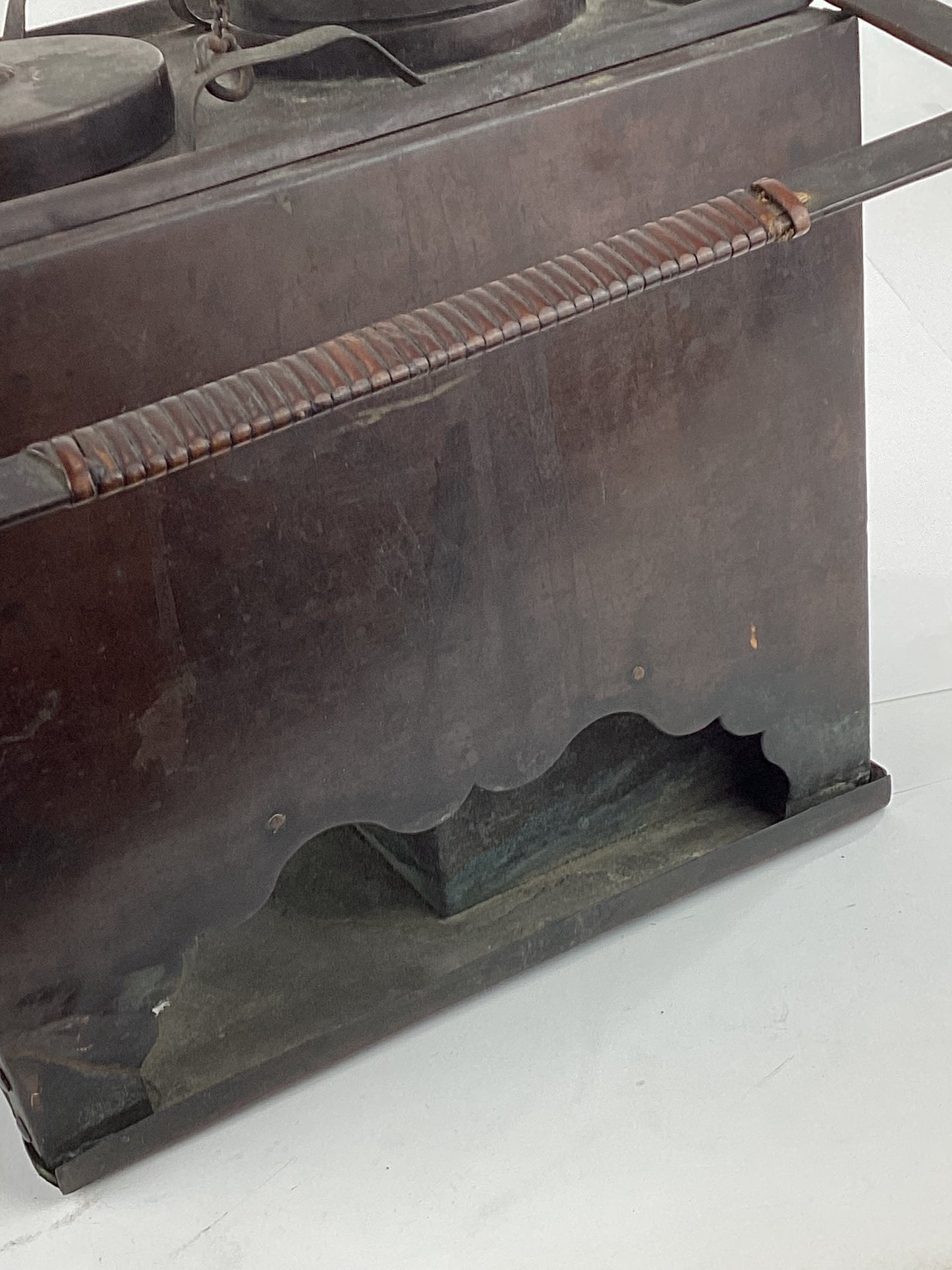 Antique Japanese Charcoalheated Copper Sake Bottle Warmer