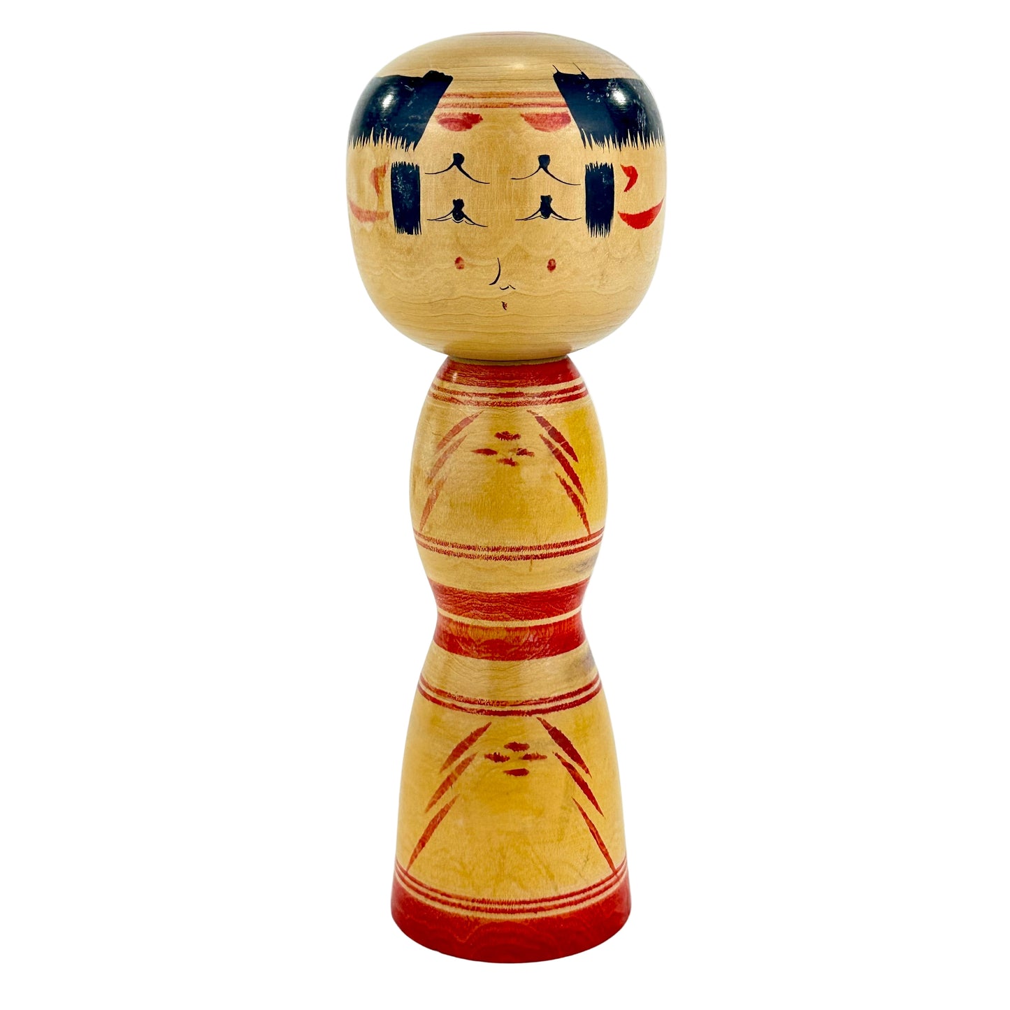 Vintage Japanese Kokeshi Wooden Doll Signed by Maker 7"