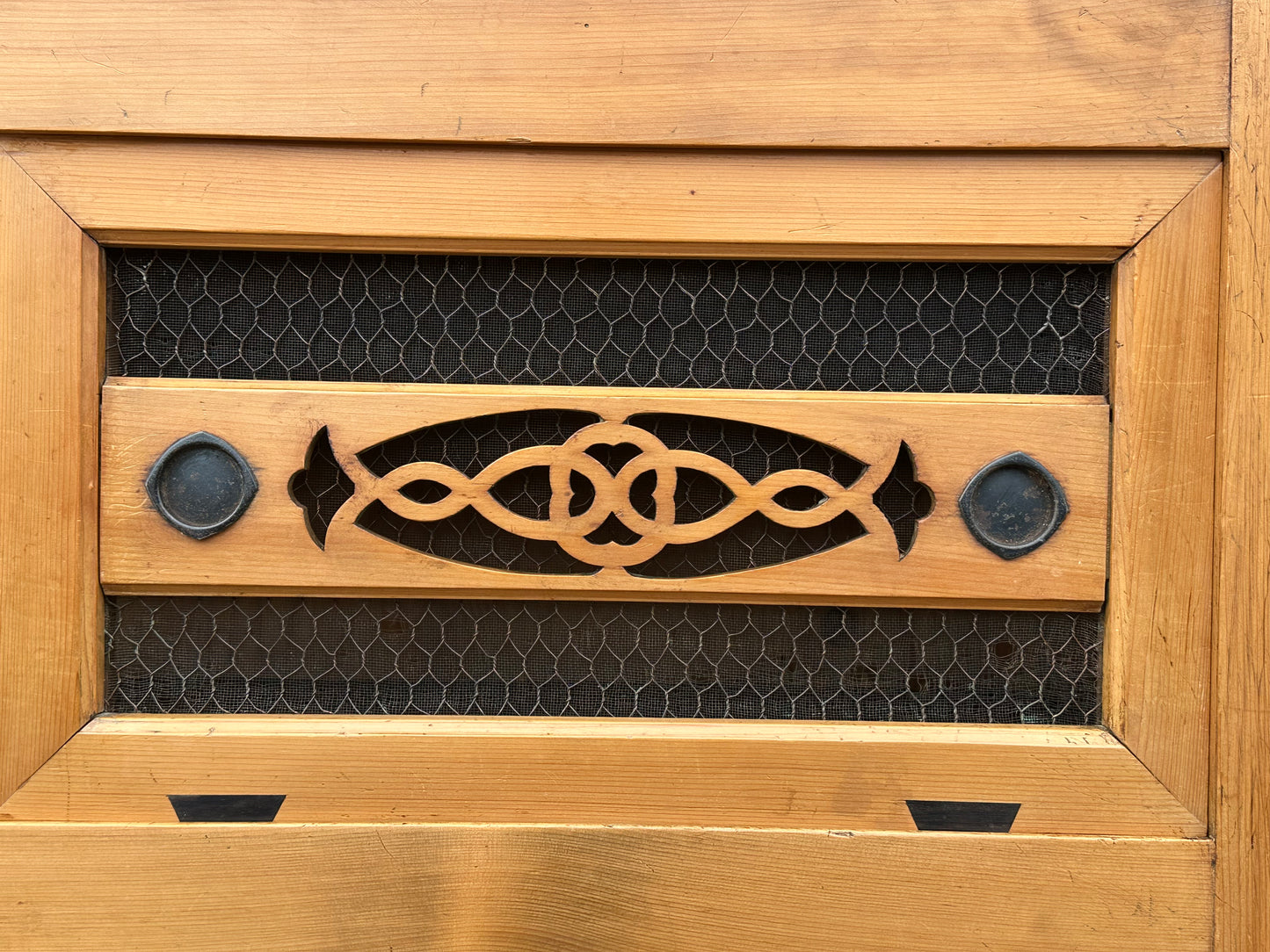 Antique Japanese Meiji Era c1890's Hinoki Mizuya Tansu Kitchen Cabinet 46"W