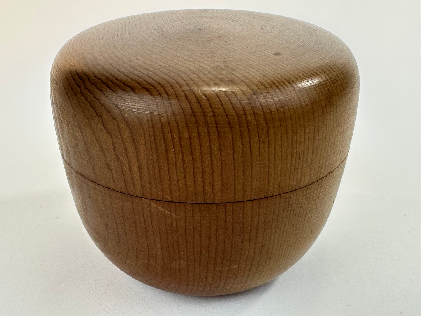 Vintage Japanese Wooden Natsume w/ Fine Natural Wood Grain 3"