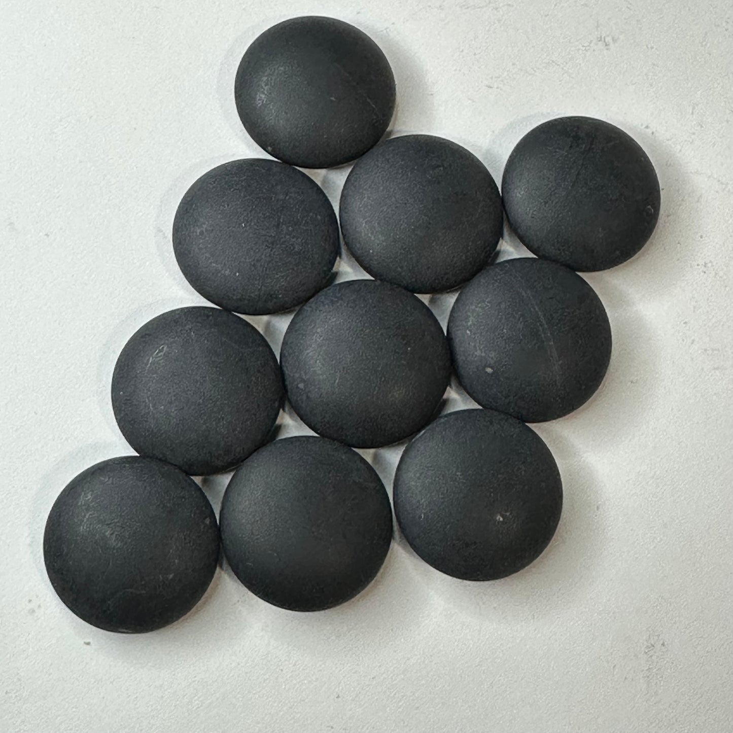 Vintage Japanese Go Game Stones 9mm X10 For Replacement - Black Slate