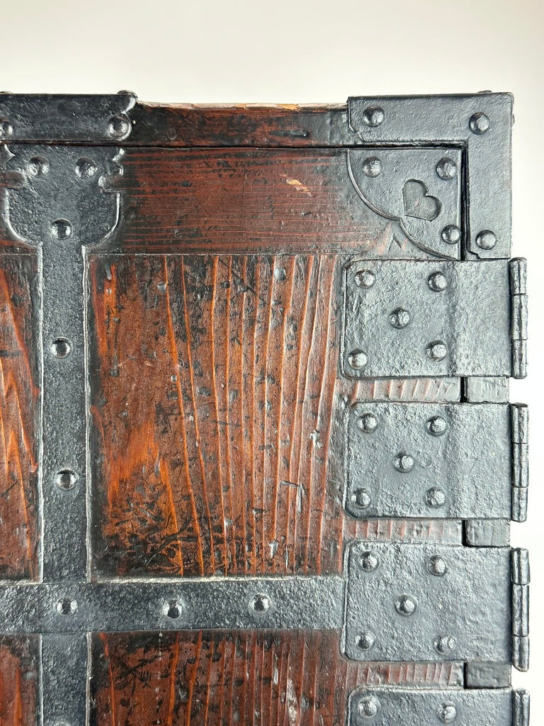 ntique Japanese Funadansu Ship Chest Sugi Kiri Iron Hardware Edo Period Custom Stand c1840's