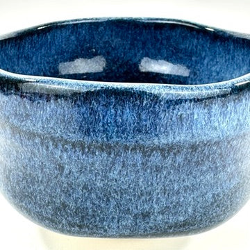 Japanese Handmade Mino Ware Chawan Matcha Tea Bowl Ai Yohen Blue Flambe Glaze NEW5"
