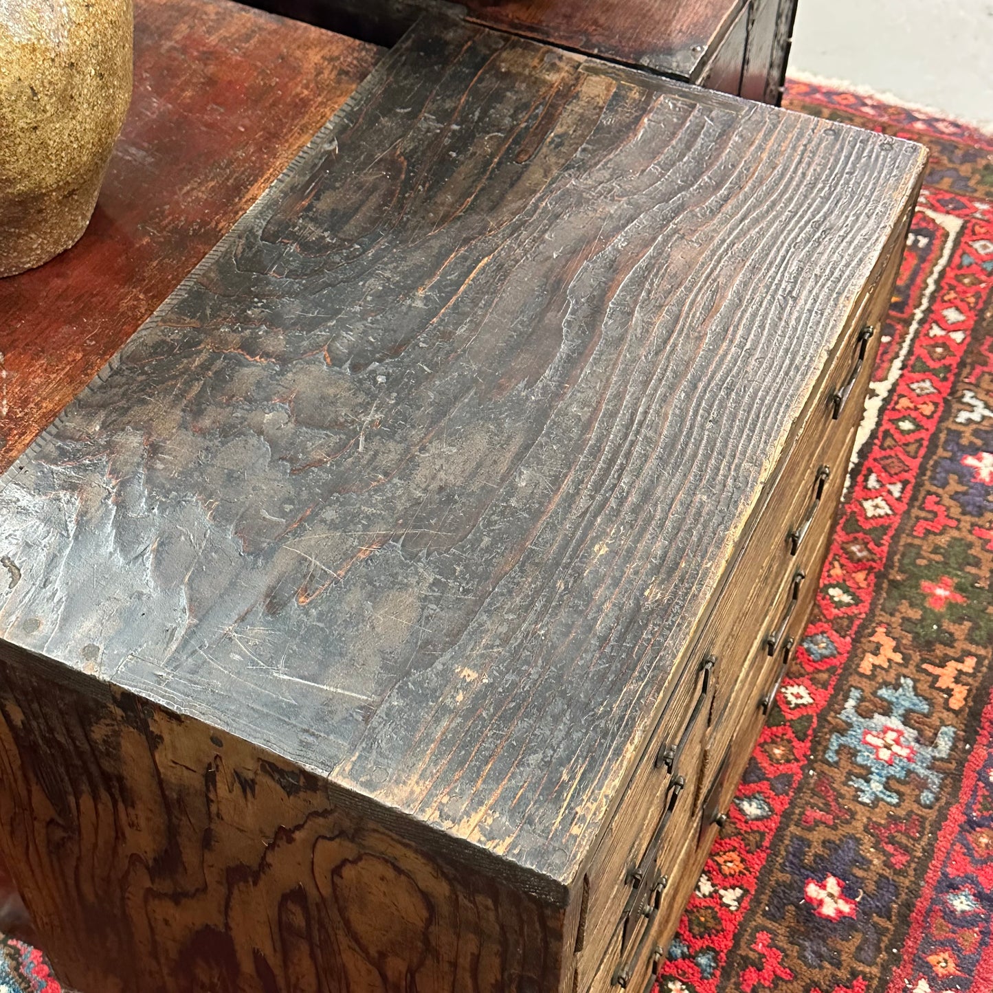 Antique Japanese Meiji Era (c1860’s) Kodansu Personal Tansu 6 Drawer 25"W