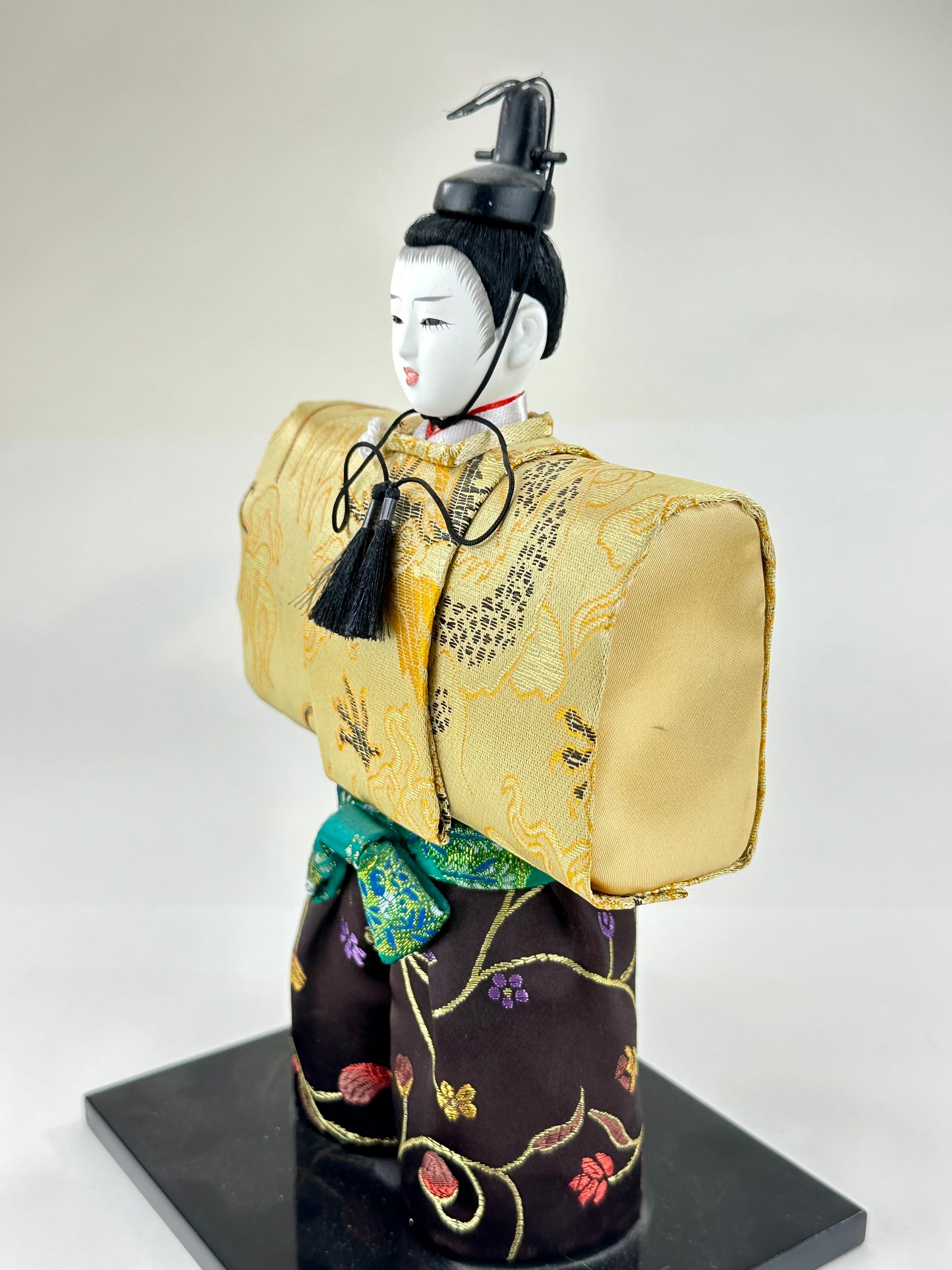 Vintage Japanese Kimekomi Ningyo Doll Samurai Daimyo 10"