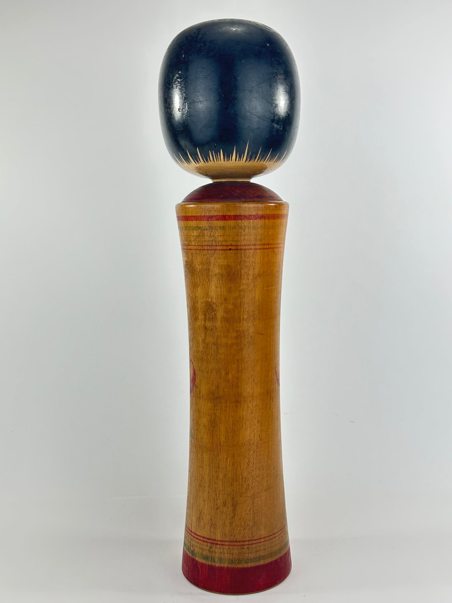 Vintage Japanese Large Kokeshi Wooden Doll Signed by Maker 18"