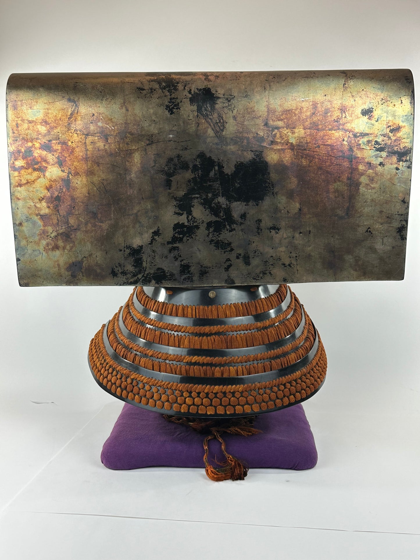 Antique Japanese Kabuto Helmet Bushido Edo Period Ichinotani Kawari Cliff Style LS#112