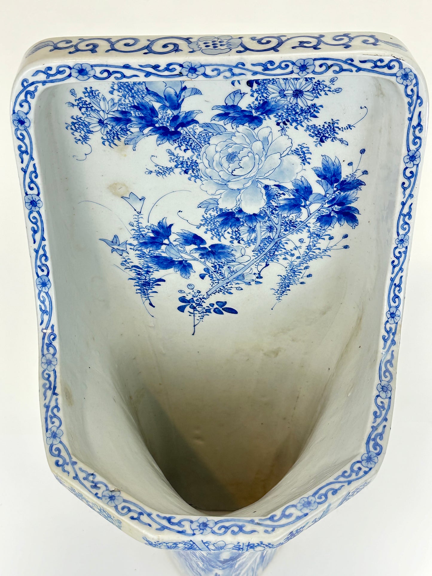 Antique Japanese Meiji Era c1880's Imari Urinal Flower Container 25”H