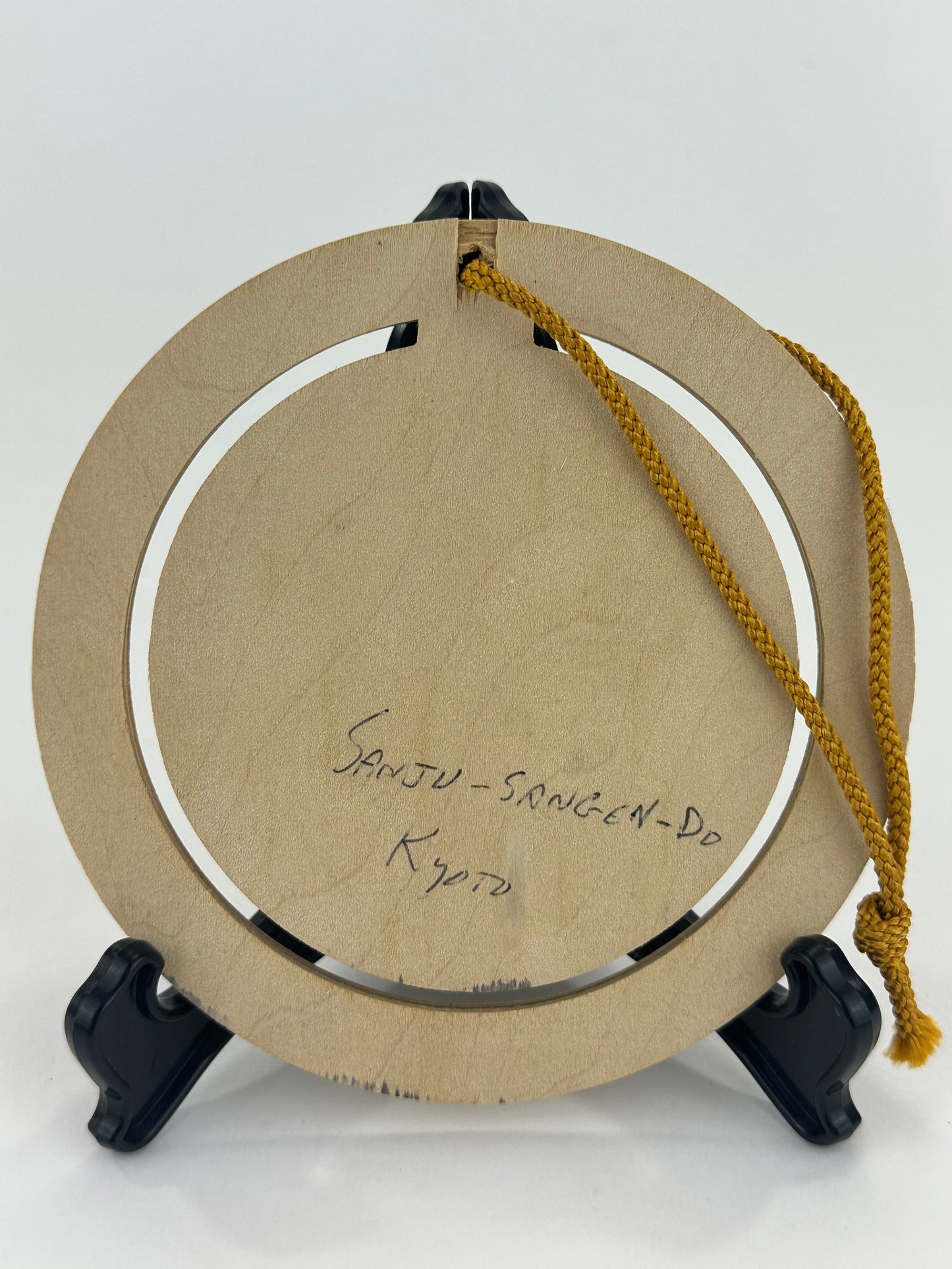 Vintage Japanese Ema Votive Plaque Hand-Painted Wooden Shrine Offering Wishes & Blessings  5"