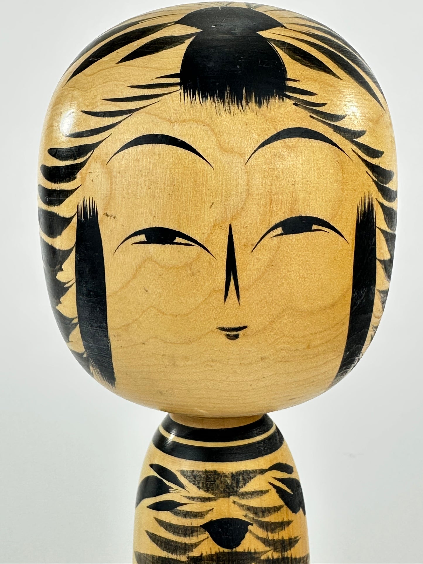 Vintage Japanese Kokeshi Wooden Doll Signed by Maker 12"