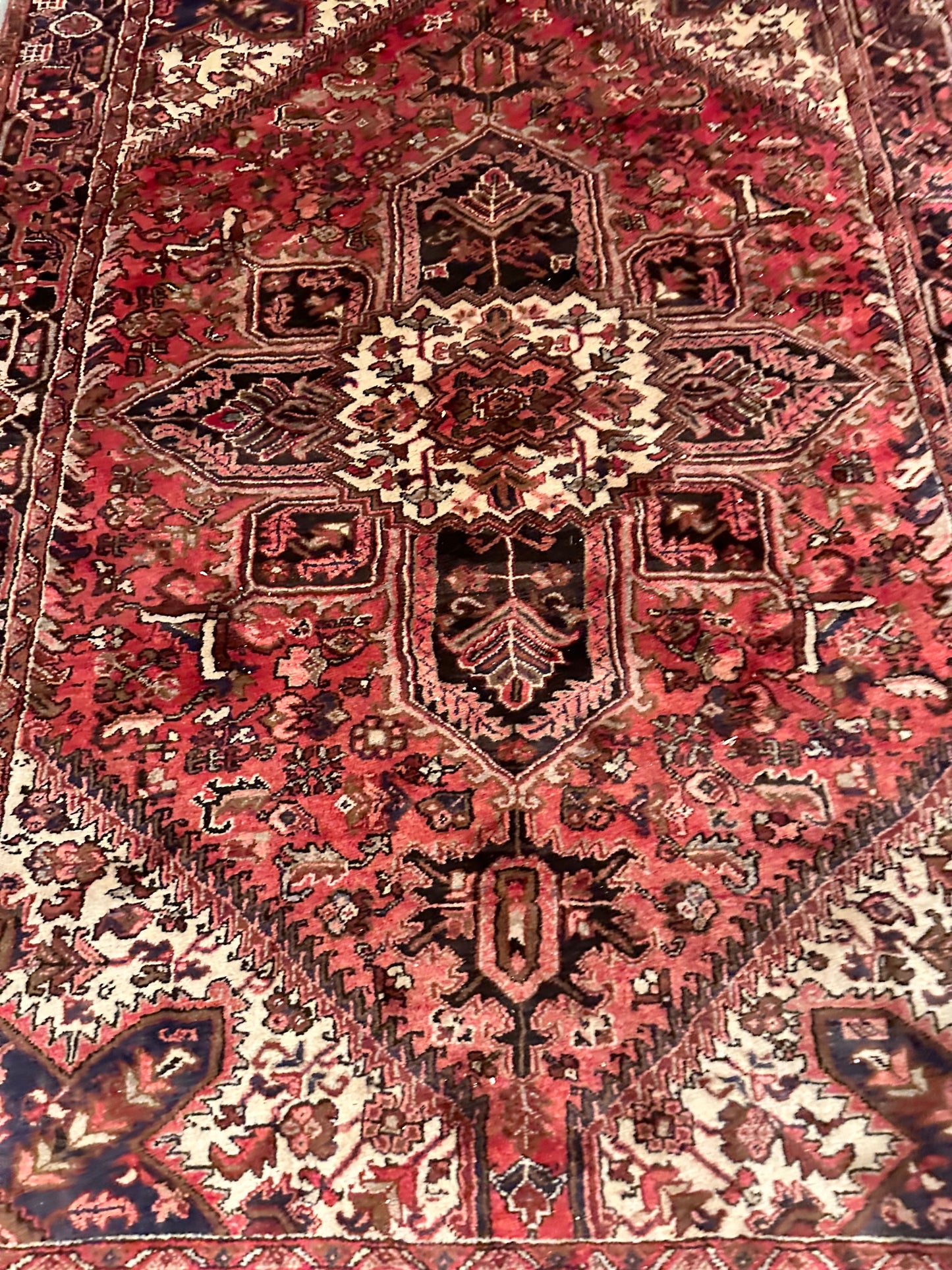 Vintage Persian Rug 80” x ” Carpet (note condition)