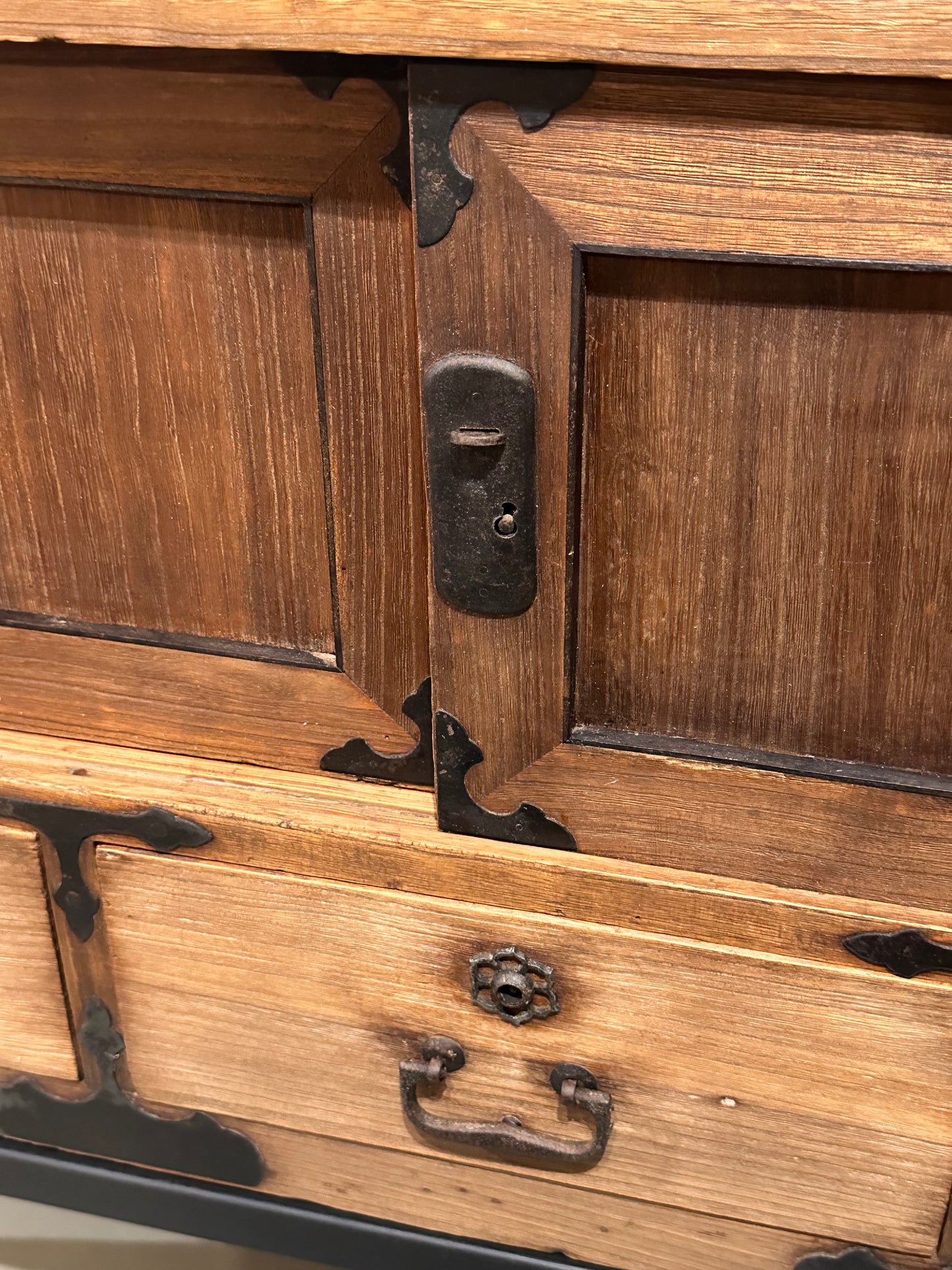 Antique Japanese Tansu Chest Meiji Era c190's Ishodansu Kiri 36" (base not included)